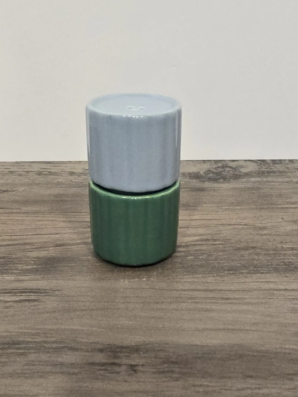 Room Essentials Green Stoneware Salt & Pepper Set